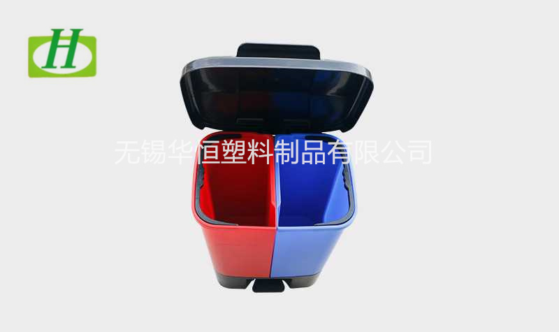 40L塑料垃圾桶双桶  