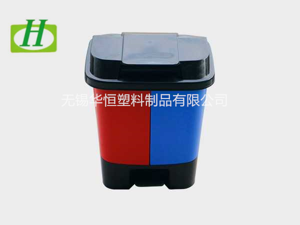 40L塑料垃圾桶双桶  