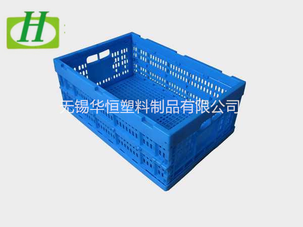 600-240塑料内倒式折叠周转筐  