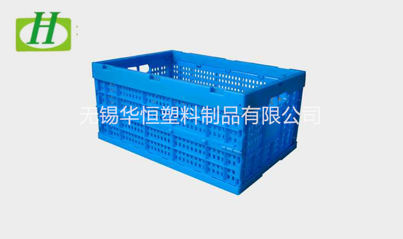 600-280塑料内倒式折叠周转筐  