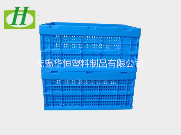 600-280塑料内倒式折叠周转筐  