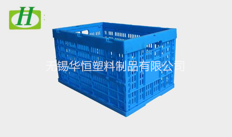 600-340塑料内倒式折叠周转筐  