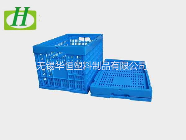 600-340塑料内倒式折叠周转筐  