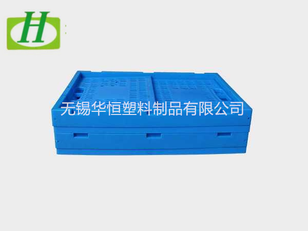 600-340塑料内倒式折叠周转筐  